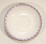Vintage Royal Albert Bone China England "Rainbow" White with Purple and Gold Trim Tea Cup & Saucer Set