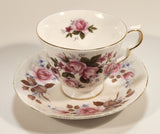 Vintage Queen Anne Pink Roses Flowers Tea Cup & Saucer Set