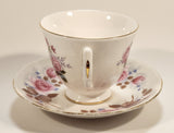 Vintage Queen Anne Pink Roses Flowers Tea Cup & Saucer Set