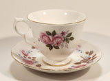 Vintage Queen Anne Pink Roses Flowers Tea Cup & Saucer Set