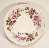 Vintage Queen Anne Pink Roses Flowers Tea Cup & Saucer Set