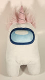Among Us White Unicorn Crewmate with Pink Hair and Horn 12" Stuffed Plush Toy