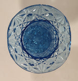 Vintage Fenton Daisy & Button Blue Glass Top Hat Vase