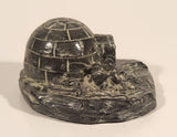 The Wolf Sculptures Eskimo and Igloo 3” Soapstone Hand Carved Sculpture