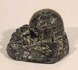 The Wolf Sculptures Eskimo and Igloo 3” Soapstone Hand Carved Sculpture