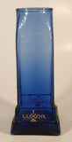 Luxor Hotel Casino Las Vegas Embossed Hieroglyphs Pillars Cobalt Blue 9" Glass Cup