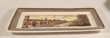 Vintage Myott Son & Co. Hanley Shakespeare Land Clopton Bridge Stratford Upon Avon 6 1/8 x 11 3/4" Ceramic Serving Platter Dish