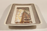 Vintage Myott Son & Co. Hanley Shakespeare Land Clopton Bridge Stratford Upon Avon 6 1/8 x 11 3/4" Ceramic Serving Platter Dish