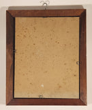 Antique 1890s Jules Chéret Theatrophone 10 1/2" x 12 1/2" Wood Frame Mirror