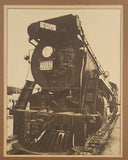 Vintage CNR Canadian National Railway 6015 Steam Engine Train Locomotive Framed Enlarged Black and White Photograph
