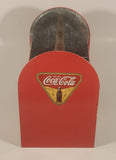 Drink Coca Cola Delicious Refreshing Galvanized Metal Drink Carrying Case with Wood Handle