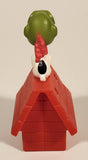 2015 McDonald's Fox The Peanuts Movie Red Baron Snoopy on Doghouse 4" Plastic Toy Figure