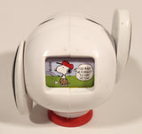 1998 Wendy's UFS Peanuts Snoopy Head Ear Twist Comics Strip Picture Viewer 3 3/4" Plastic Toy Figure