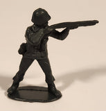 Army Man Soldier 1 3/4" Dark Green-Grey Plastic Toy Figure