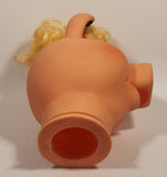 Pig Piggy Head with Blonde Hair and Blue Eyes Doll Craft Head