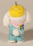 1992 Hallmark Keepsake Crayola Easter Bunny 2" PVC Figure Hanging Ornament