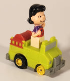 Vintage McDonald's 1989 United Features Syndicate Peanuts Gang Pop Mobiles Lucy Van Pelt Green Plastic Toy Car Vehicle