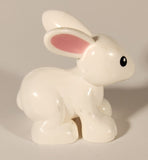 Lego Duplo Style White Bunny Rabbit 1 3/4" Plastic Toy Figure