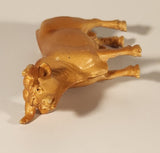 Tan Brown Bull Cow 3 3/4" Plastic Toy Figure