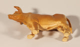 Tan Brown Bull Cow 3 3/4" Plastic Toy Figure