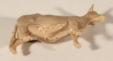 Vintage 1950s Marx Prize Livestock Light Brown Swiss Cow 3 1/4" Plastic Toy Figure