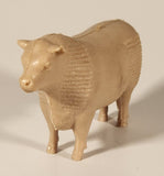 Vintage 1950s Marx Prize Livestock Light Brown Black Angus Bull Cow 2 1/2" Plastic Toy Figure