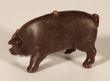 Dark Brown Pig 1 5/8" Plastic Toy Figure
