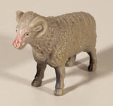 Grey Ram Sheep 1 3/4" Plastic Toy Figure