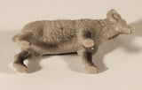 Grey Ram Sheep 1 3/4" Plastic Toy Figure