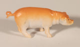Tan Brown Pink Boar Pig 2" Plastic Toy Figure