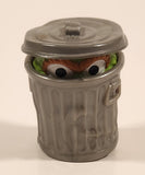 Sesame Street Oscar The Grouch in Garbage Can Pop Up Plastic Toy Figure