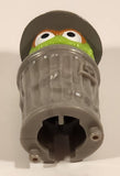 Sesame Street Oscar The Grouch in Garbage Can Pop Up Plastic Toy Figure