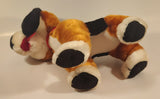 Brown Black White Hound Dog with Tongue Sticking Out 11" Toy Stuffed Plush