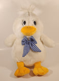 White Duck with Blue Plaid Bow Tie 12" Toy Stuffed Plush