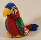 1997, 1998 TY Beanie Baby Jabber The Parrot 6" Toy Stuffed Plush New with Tag