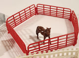 ERTL Farm Yard Play Set Mixed Lot of Fencing Horses Cows Chickens Farmer Troughs Toy Figures and Accessories