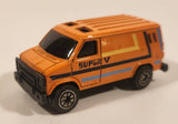 Chevy Van Super V Orange Die Cast Toy Car Vehicle