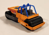 2000 Matchbox Earth Crunchers Road Roller Fluorescent Orange Die Cast Toy Construction Vehicle