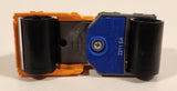 2000 Matchbox Earth Crunchers Road Roller Fluorescent Orange Die Cast Toy Construction Vehicle
