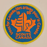 1993 Scouts Canada Trees For Canada Embroidered Fabric Patch