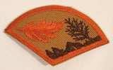 Scouts Canada Fall Autumn Leaves and Trees 1/3 Embroidered Fabric Patch