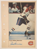 1971-72 Columbian NHL Action Players Montreal Canadiens Francis William Mahovlich Jumbo Trading Card