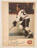 1971-72 Columbian NHL Action Players Montreal Canadiens Jacques Lemaire Jumbo Trading Card