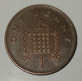 1996 Great Britain Queen Elizabeth II One Penny Copper Metal Coin