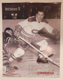 2008 2009 Les Canadiens Magazine 100 Seasons #9 Henri "Rocket" Richard #27 Alexei Kovalev 16" x 20 1/2" Double Sided Poster