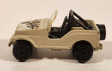 1992 Hot Wheels Roll Patrol Jeep CJ Trailbuster Beige Tan-Grey Die Cast Toy Car Vehicle