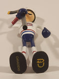 2001 Kid Galaxy Bendos NHL Montreal Canadiens Hockey Player 5 1/2" Rubber Poseable Toy Figure with Hockey Stick Accessory