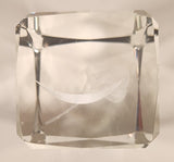 NHL Montreal Canadiens Logo and Player Laser Etched 4 3/4" Clear Glass Paper Weight