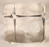 NHL Montreal Canadiens Logo and Player Laser Etched 4 3/4" Clear Glass Paper Weight