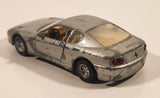 Maisto Shell Ferrari 456GT 1/39 Scale Silver Pull Back Die Cast Toy Car Vehicle with Opening Doors